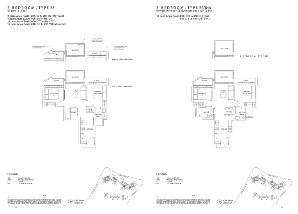 Reserve Residence Floor Plan 2 bedroom type b3