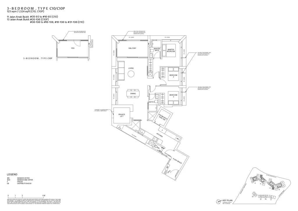 Reserve Residence Floor Plan 3 bedroom type C10_C10P