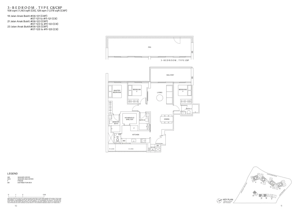 Reserve Residence Floor Plan 3 bedroom type C8