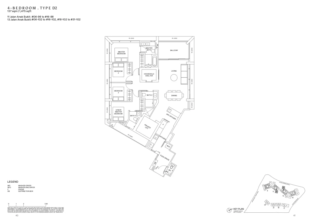 Reserve Residence Floor Plan 4 Bedroom Type D2