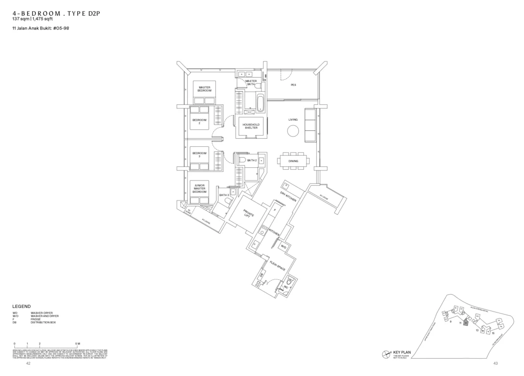 Reserve Residence Floor Plan 4 Bedroom type D2P