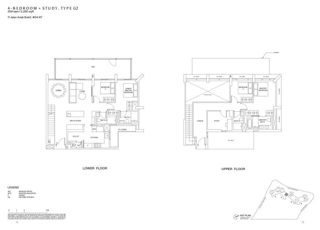 Reserve Residence Floor Plan 4 bedroom+ study type G2