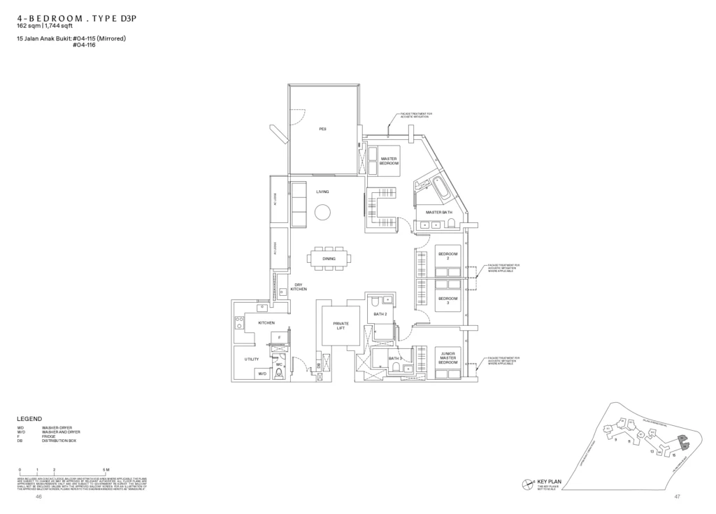 Reserve Residence Floor Plan 4 bedroom type D3P