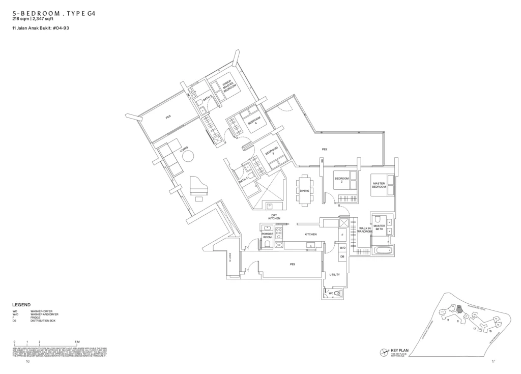 Reserve Residence Floor Plan 5 bedroom type G4