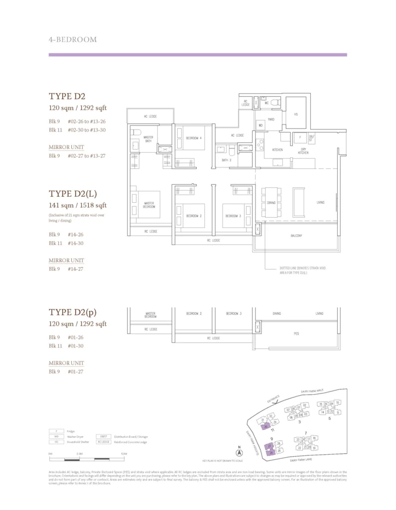 The Botany At Dairy Farm Floor Plan 4 Bedroom D2 Scaled